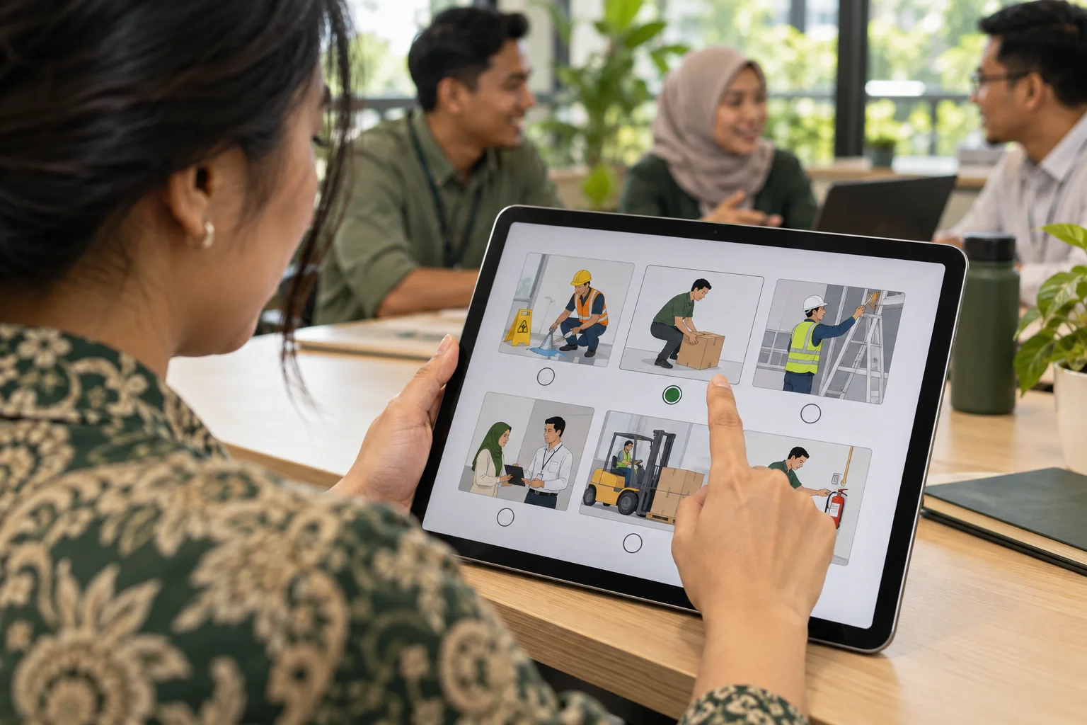 Visual assessment on a tablet
